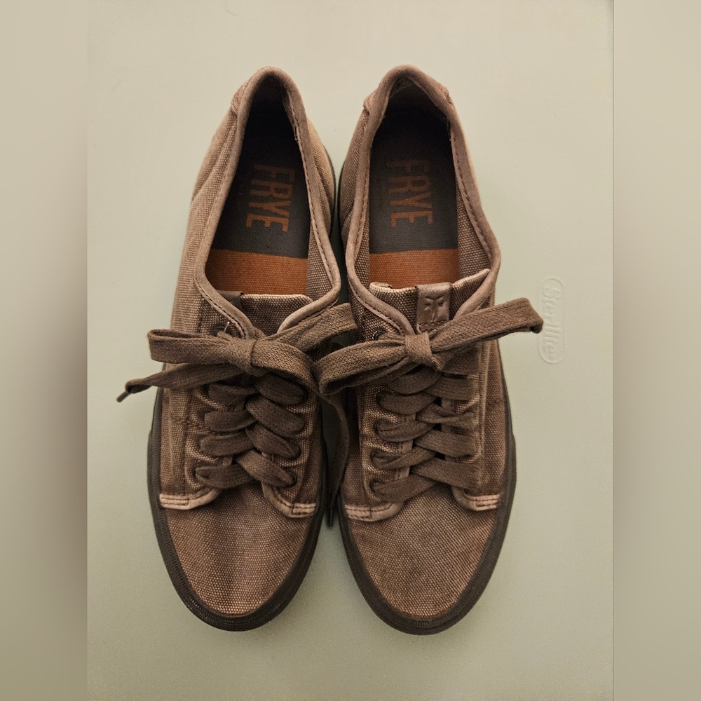 Frye Low Lace Canvas Sneakers
